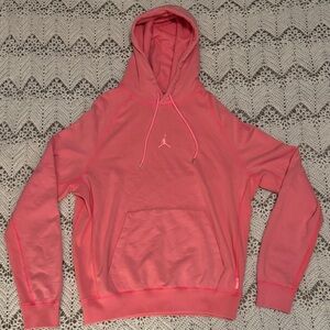 Nike Jordan Wings Fleece Pullover Hoodie Bright Pink Men’s Size Large Pocket